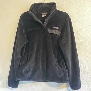 Patagonia Women’s Re-Tool Snap-T Fleece Pullover – Size Large – Black